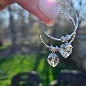 Herkimer Diamond Earrings Brand New Handmade